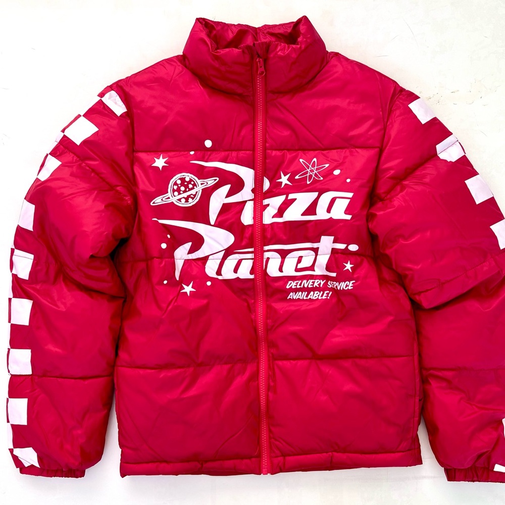 Disney Parks Toy Story Pizza Planet Adult Puffer Jacket - XS - NWT